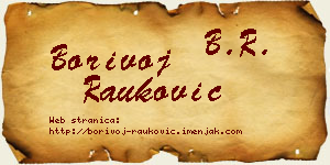 Borivoj Rauković vizit kartica